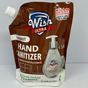 Wish Ultra Hand Sanitizer Refill 33.8oz Coconut Scent BBD 05/2023 W3